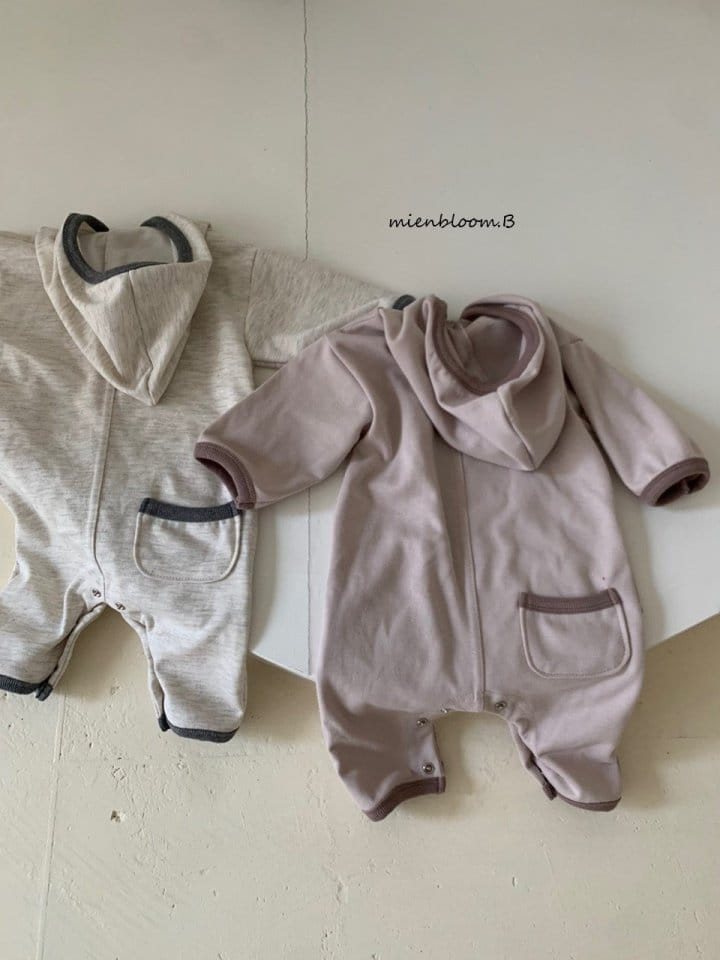 Mienbloom B - Korean Baby Fashion - #babyoutfit - Bebe Color Hoody Bodysuit - 5