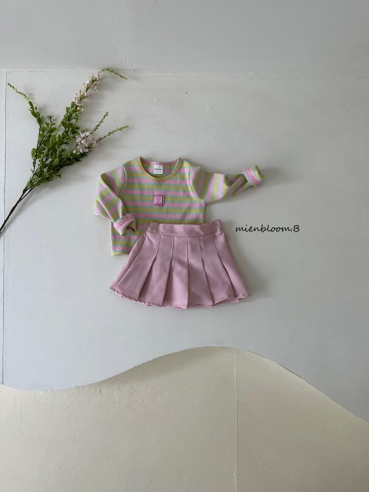 Mienbloom B - Korean Children Fashion - #designkidswear - Heart Stripes Tee - 9