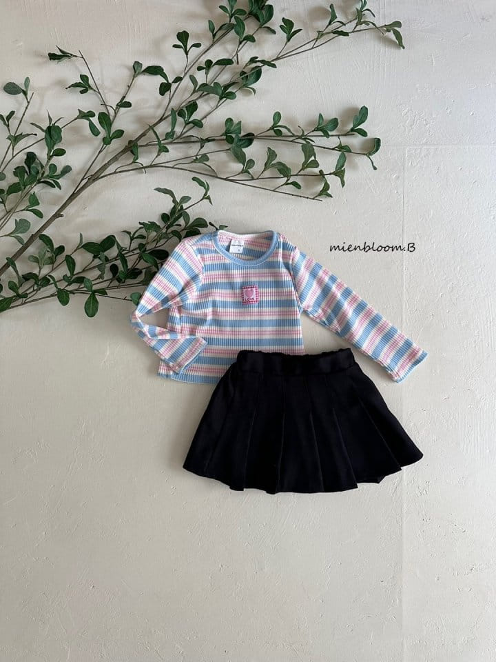 Mienbloom B - Korean Children Fashion - #fashionkids - Heart Stripes Tee - 11