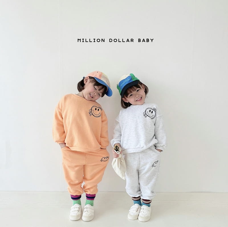 Million Dollar Baby - Korean Children Fashion - #discoveringself - Smile Love Top Bottom Set