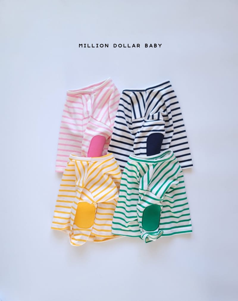 Million Dollar Baby - Korean Children Fashion - #fashionkids - Stripes Bread Tee - 11