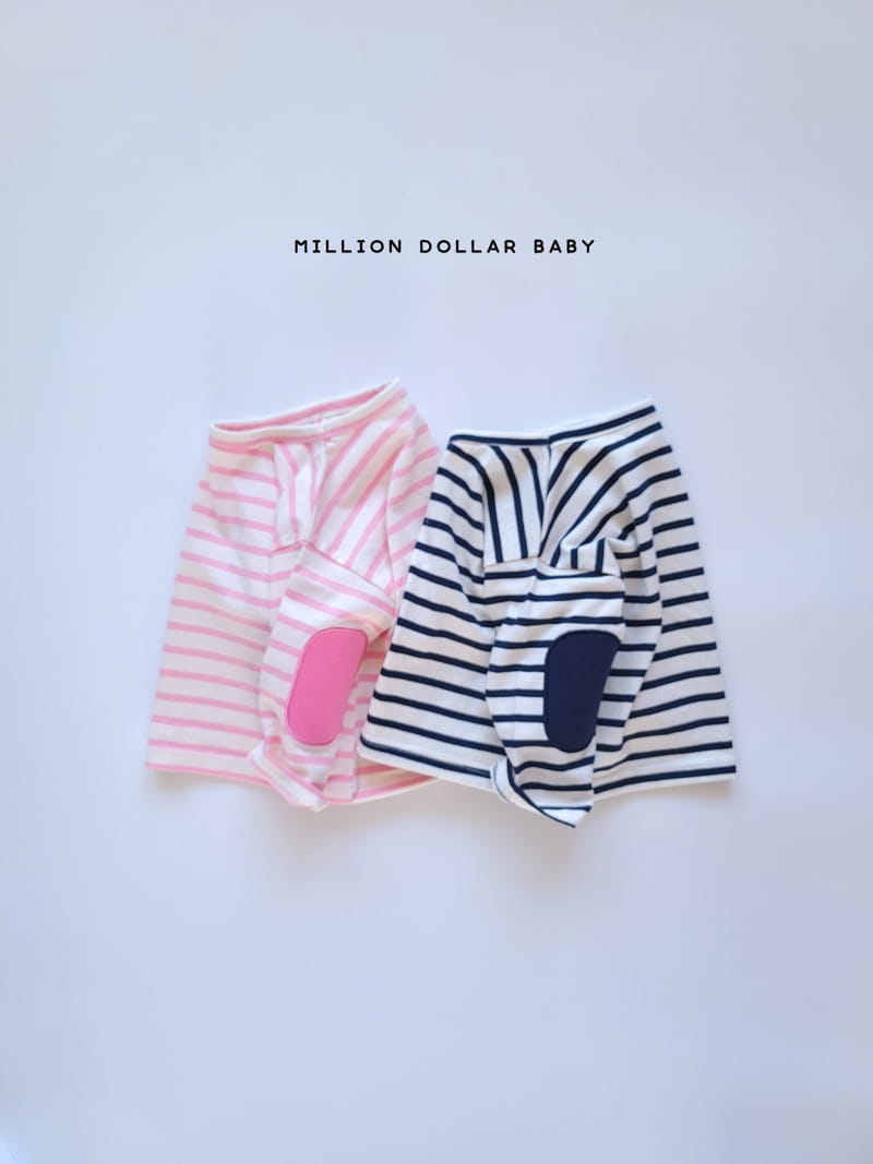 Million Dollar Baby - Korean Children Fashion - #kidsshorts - Stripes Bread Tee - 12