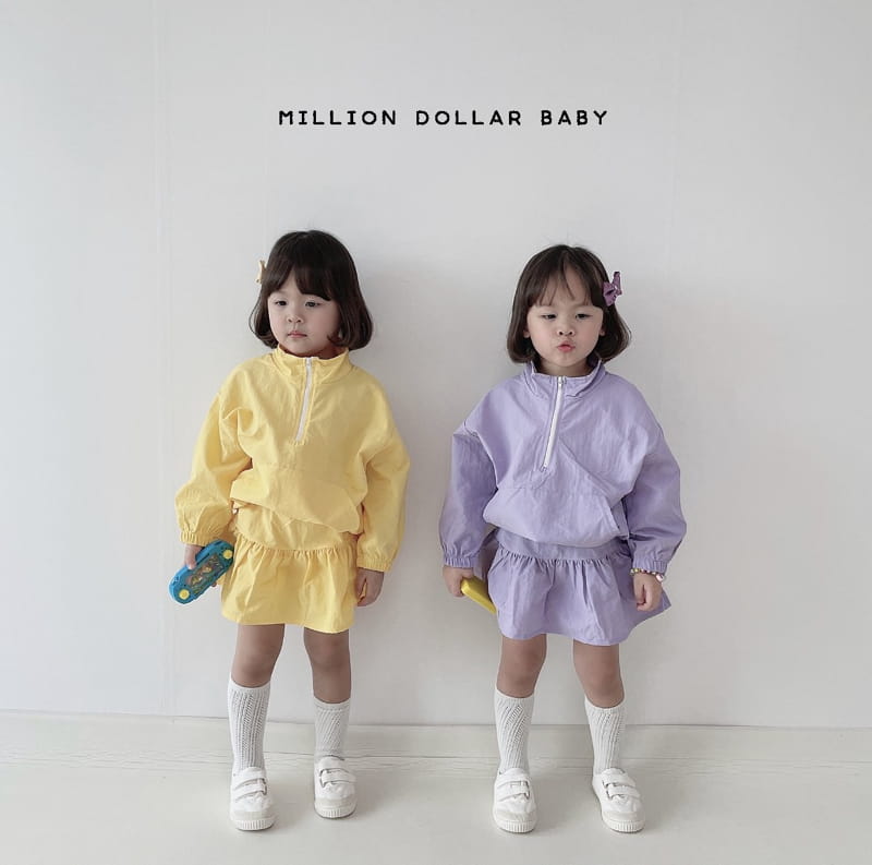 Million Dollar Baby - Korean Children Fashion - #kidsstore - New York Anorak Top Skirt Set - 2