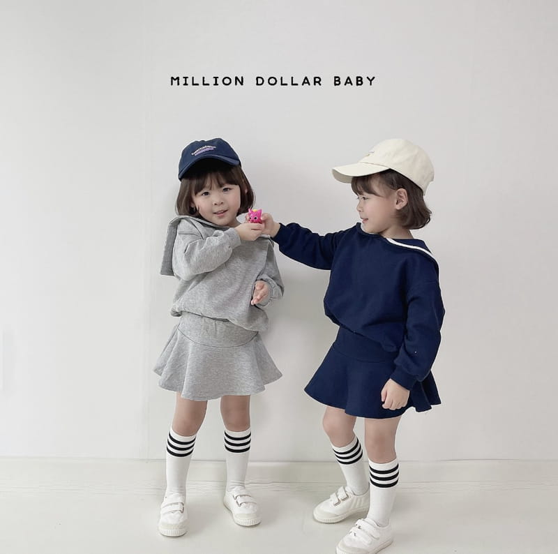 Million Dollar Baby - Korean Children Fashion - #kidzfashiontrend - Sailor Top Bottom Set - 2