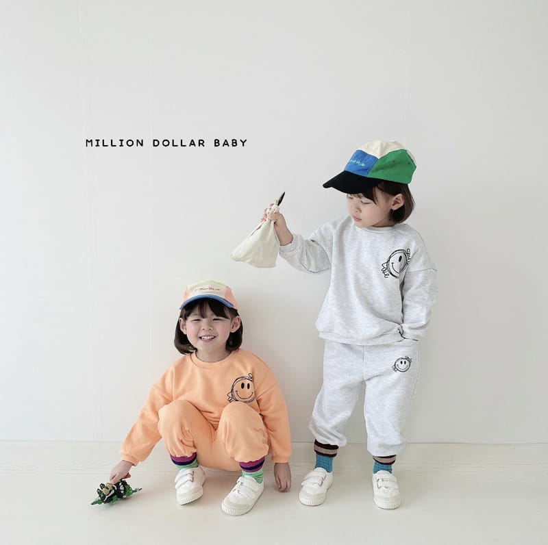 Million Dollar Baby - Korean Children Fashion - #magicofchildhood - Smile Love Top Bottom Set - 8