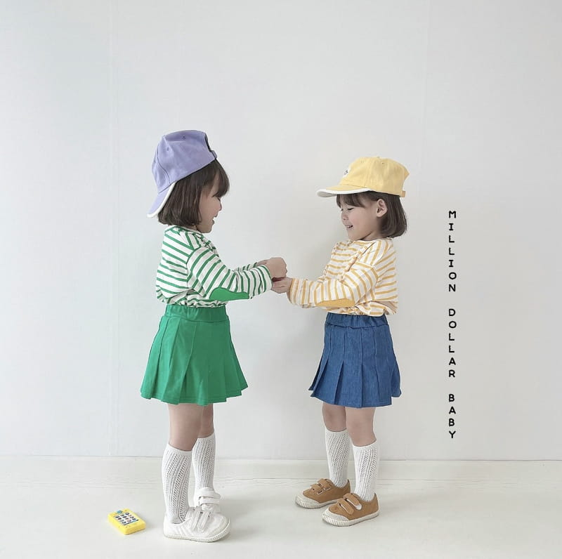 Million Dollar Baby - Korean Children Fashion - #magicofchildhood - Stripes Bread Tee