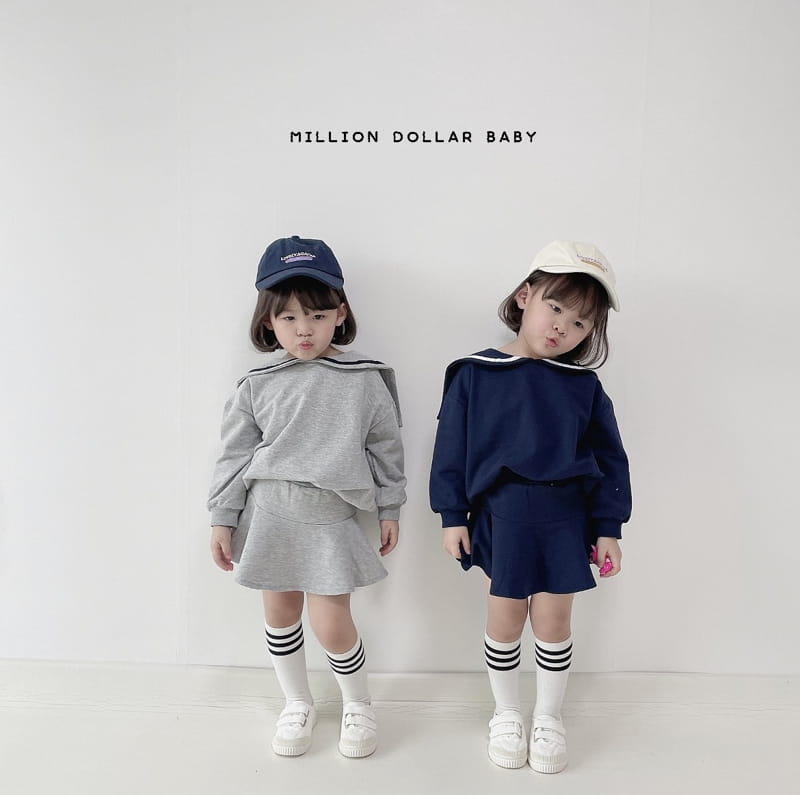 Million Dollar Baby - Korean Children Fashion - #minifashionista - Sailor Top Bottom Set - 6