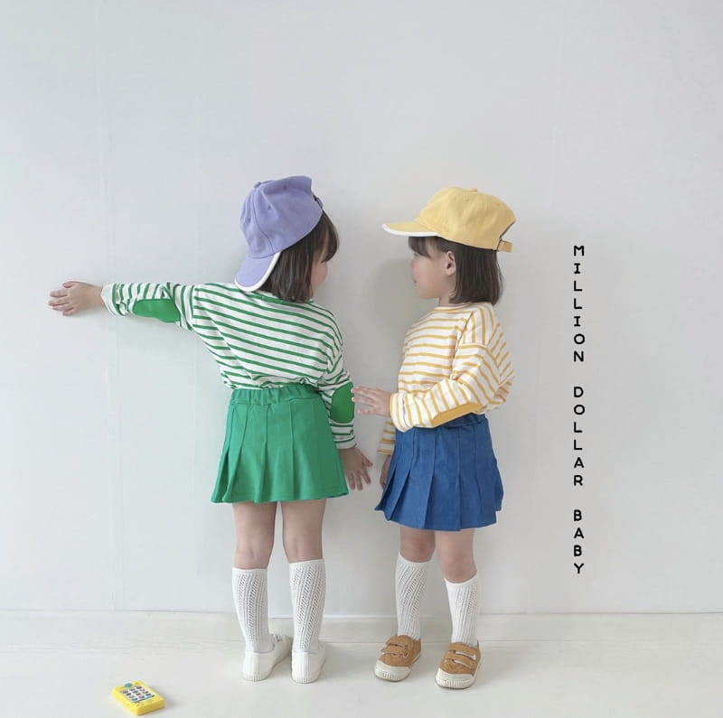 Million Dollar Baby - Korean Children Fashion - #minifashionista - Stripes Bread Tee - 2