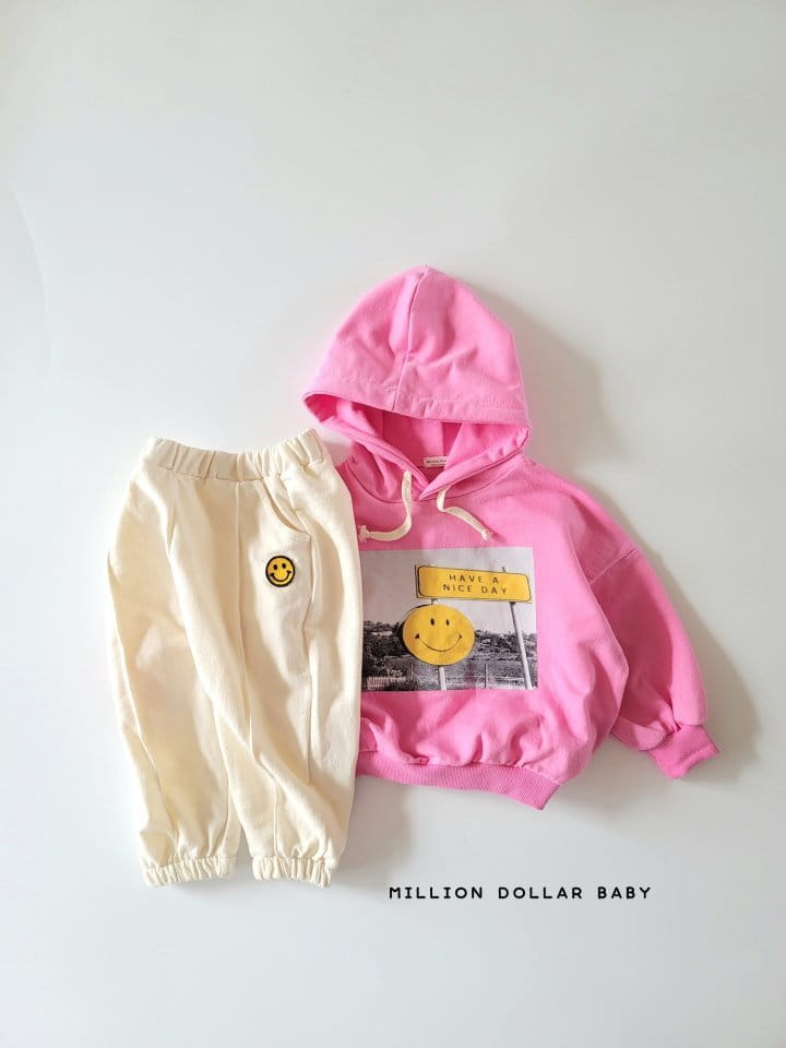 Million Dollar Baby - Korean Children Fashion - #toddlerclothing - Smile Nice Hoody - 6