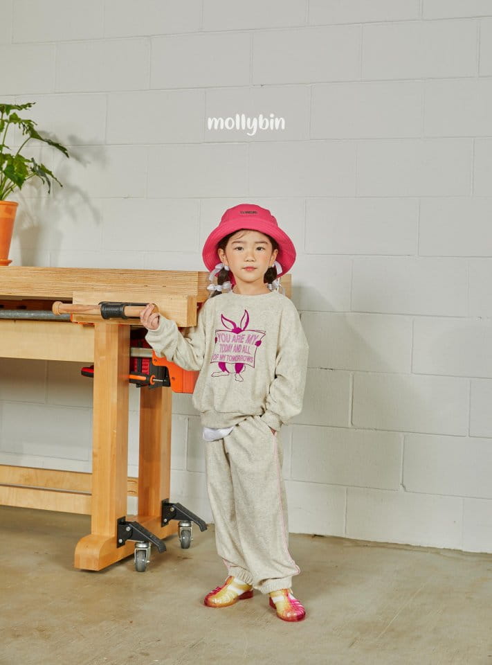 Mollybin - Korean Children Fashion - #childofig - Rabbit Terry Top Bottom Set - 11