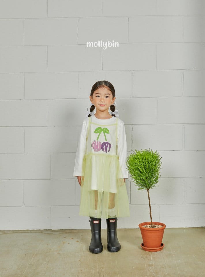 Mollybin - Korean Children Fashion - #designkidswear - Cherry Tul One-piece - 8