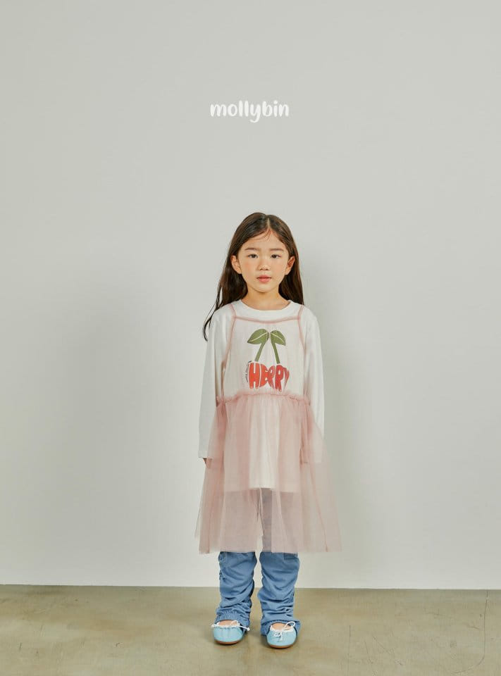 Mollybin - Korean Children Fashion - #prettylittlegirls - Cherry Tul One-piece - 2