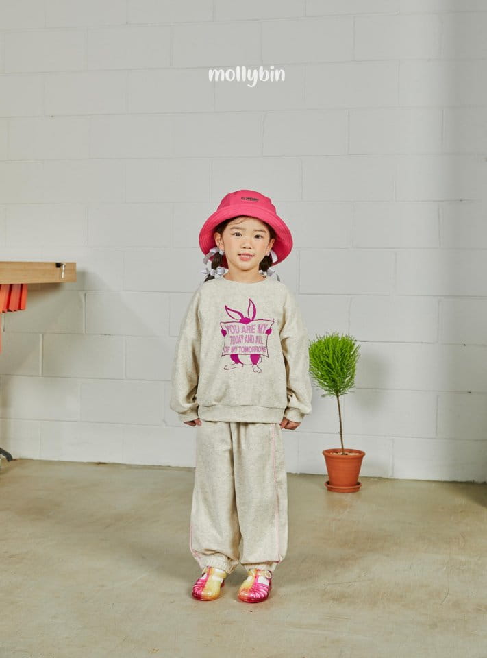 Mollybin - Korean Children Fashion - #stylishchildhood - Rabbit Terry Top Bottom Set - 10