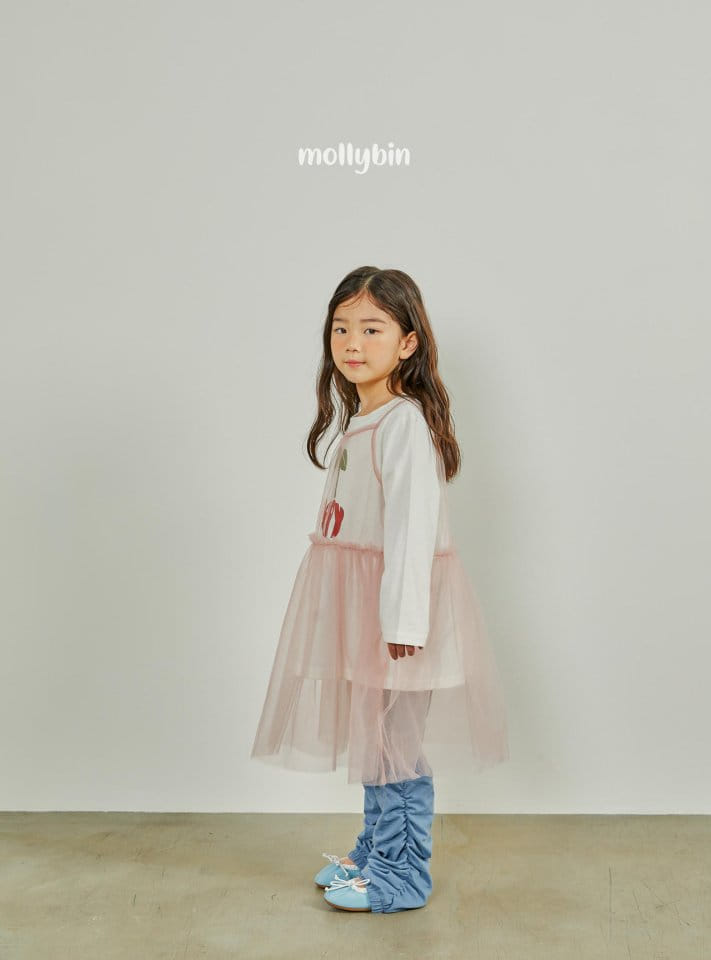 Mollybin - Korean Children Fashion - #stylishchildhood - Cherry Tul One-piece - 5