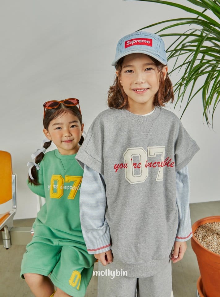 Mollybin - Korean Children Fashion - #todddlerfashion - Lucky Short Sleeves Top Bottom Set - 7