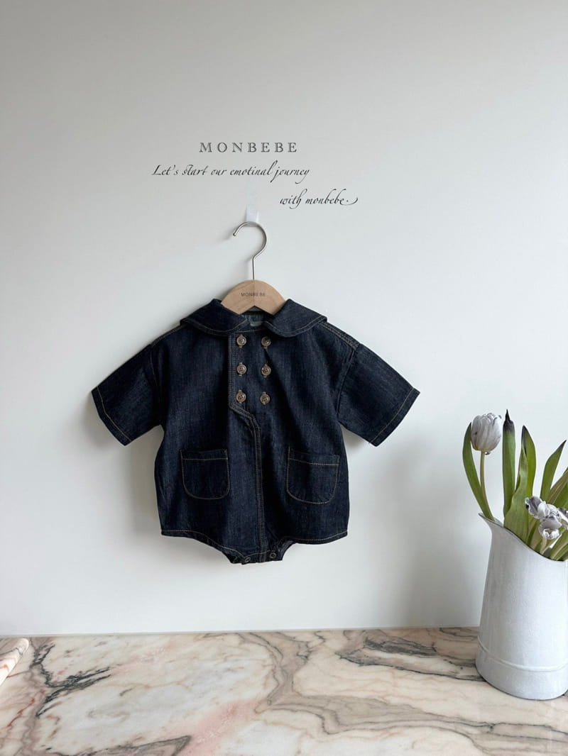 Monbebe - Korean Baby Fashion - #babyboutique - Denim Sailor Bodysuit - 11