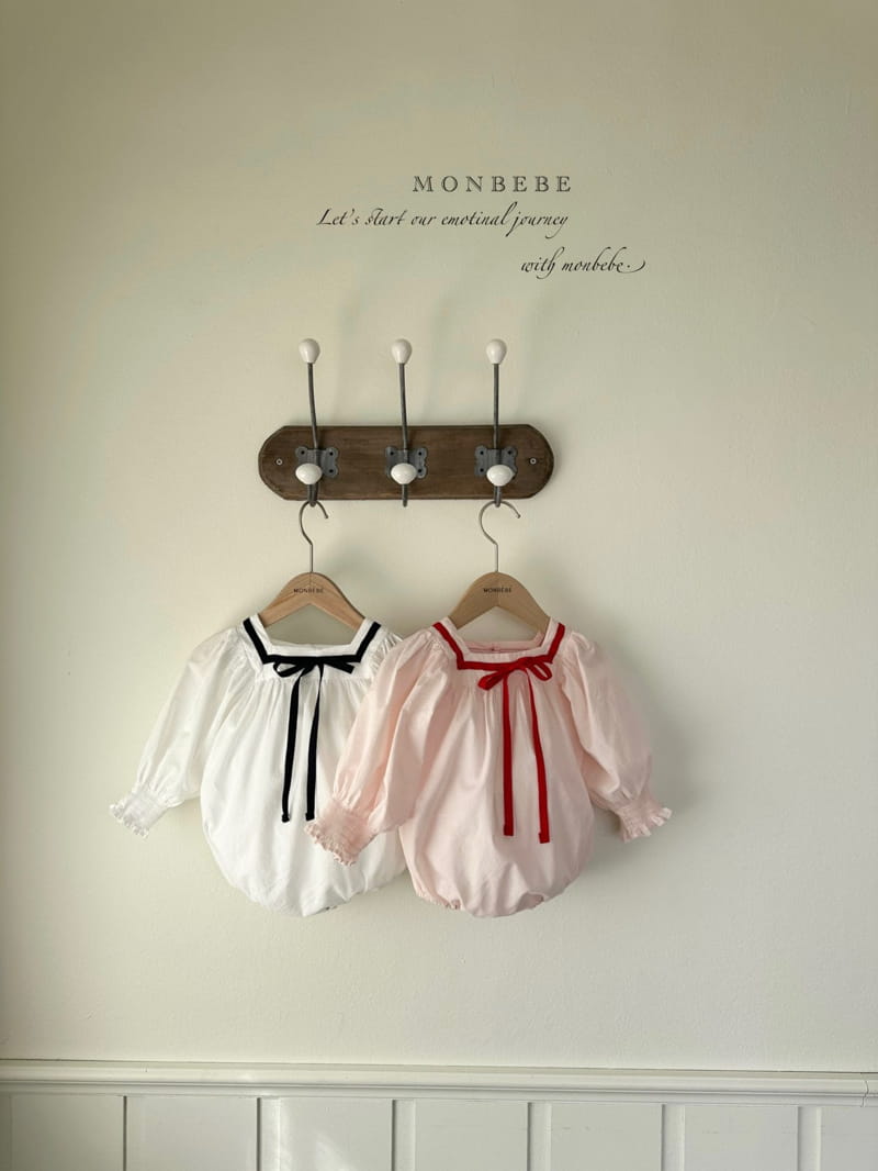 Monbebe - Korean Baby Fashion - #babygirlfashion - Marine Rosa Bodysuit - 5