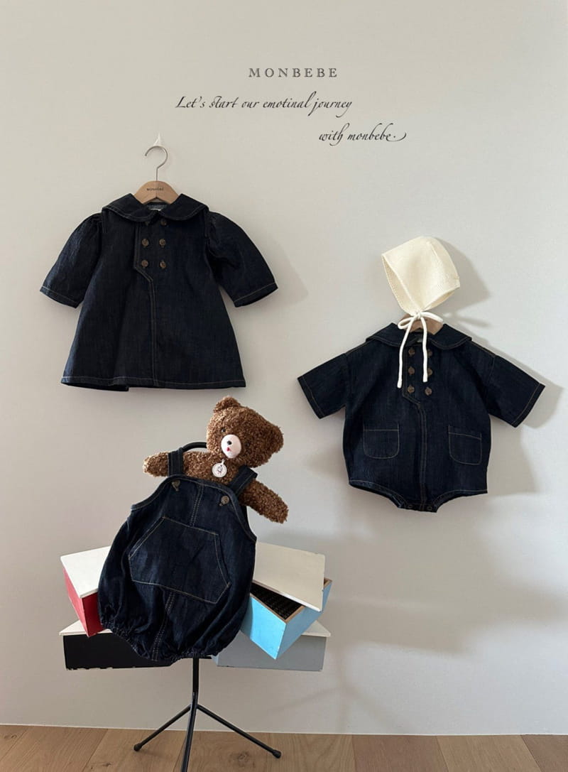 Monbebe - Korean Baby Fashion - #onlinebabyboutique - Denim Bebe Bodysuit - 9