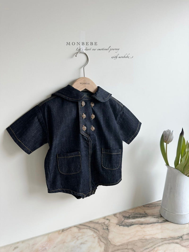 Monbebe - Korean Baby Fashion - #smilingbaby - Denim Sailor Bodysuit - 10