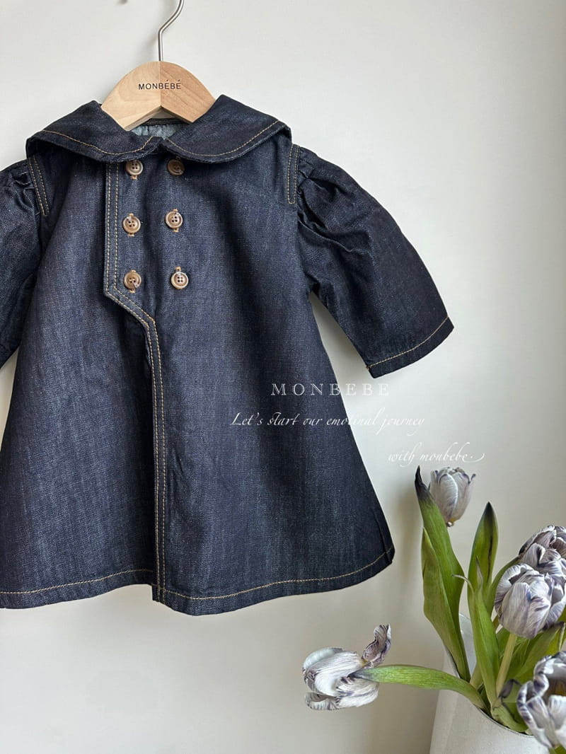 Monbebe - Korean Children Fashion - #Kfashion4kids - Denim Sailor One-piece - 2