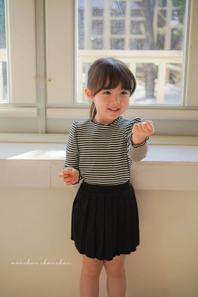 Moncher Chouchou - Korean Children Fashion - #designkidswear - Wrinkle Skirt - 3