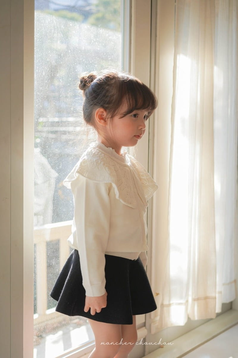 Moncher Chouchou - Korean Children Fashion - #designkidswear - Scsi Collar Cardigan