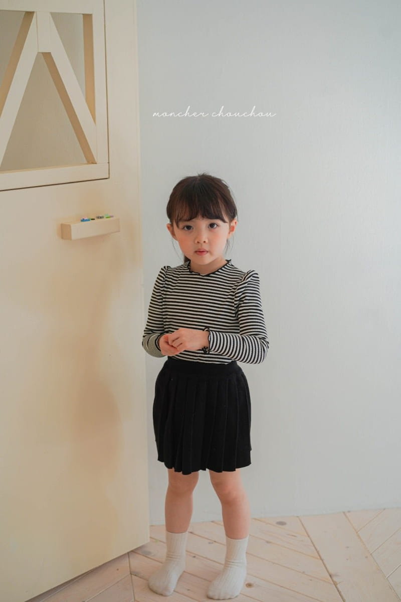 Moncher Chouchou - Korean Children Fashion - #designkidswear - Wrinkle Skirt - 4