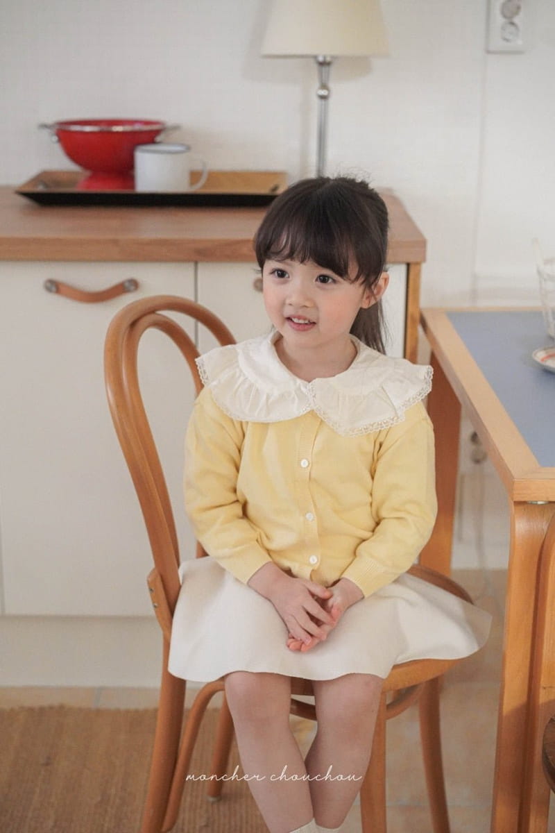 Moncher Chouchou - Korean Children Fashion - #discoveringself - Solid Round Cardigan