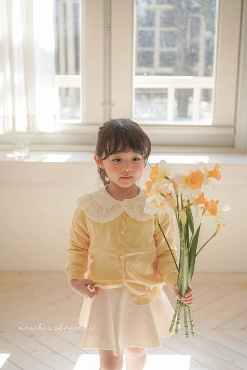 Moncher Chouchou - Korean Children Fashion - #kidzfashiontrend - Solid Round Cardigan - 5