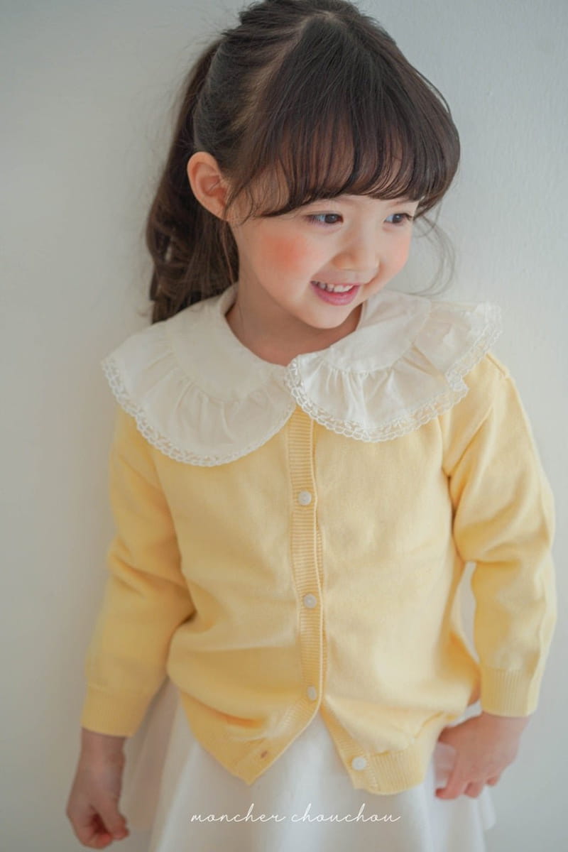 Moncher Chouchou - Korean Children Fashion - #minifashionista - Solid Round Cardigan - 9