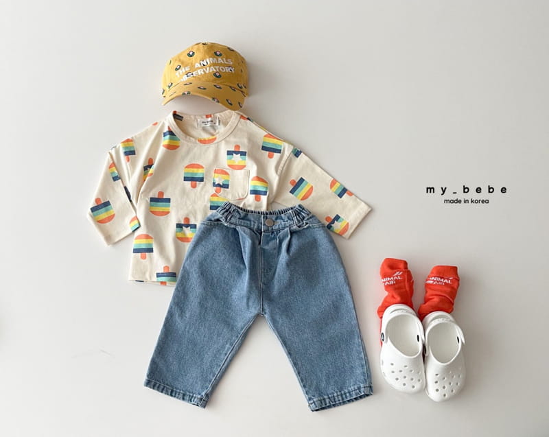 My Bebe - Korean Baby Fashion - #babyoutfit - Star Piping Tee - 6