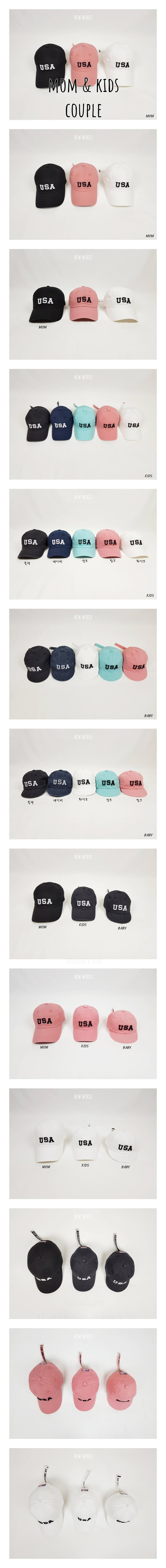 New World - Korean Children Fashion - #littlefashionista - Washing USA Cap Mom