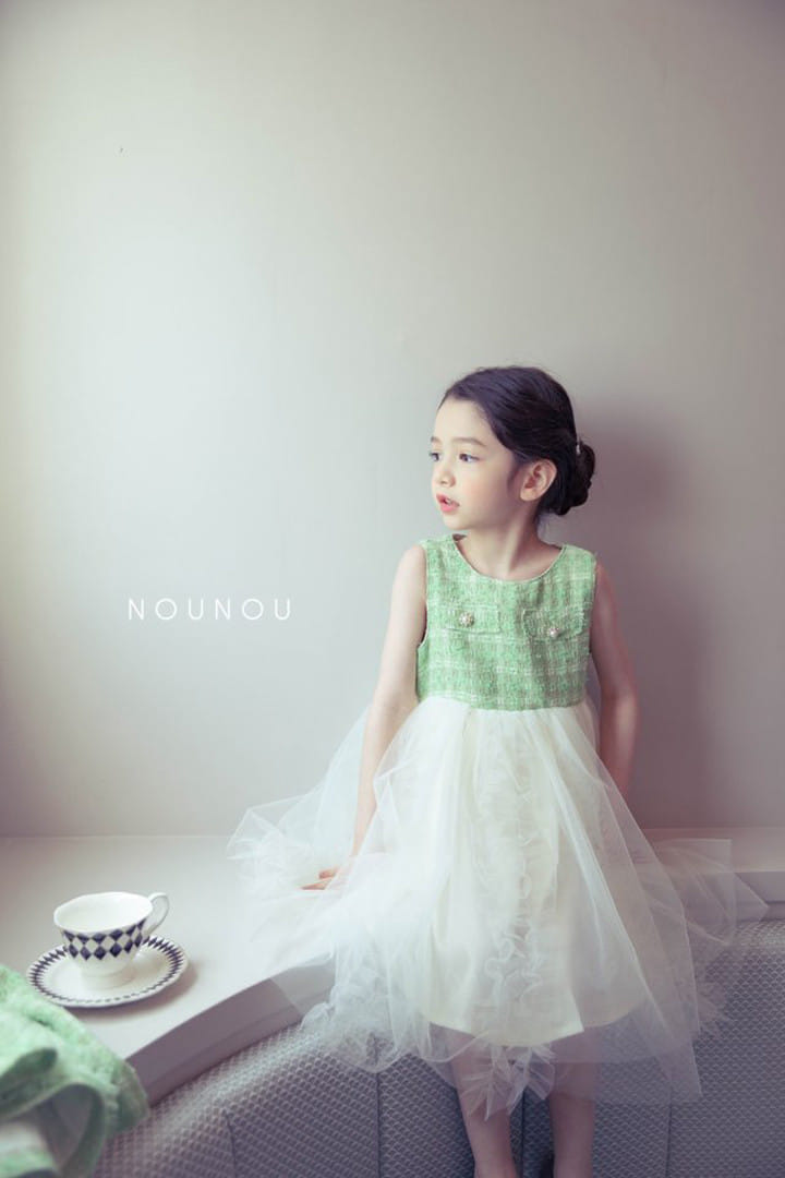 Nounou - Korean Children Fashion - #designkidswear - Twid Sha One-piece - 3