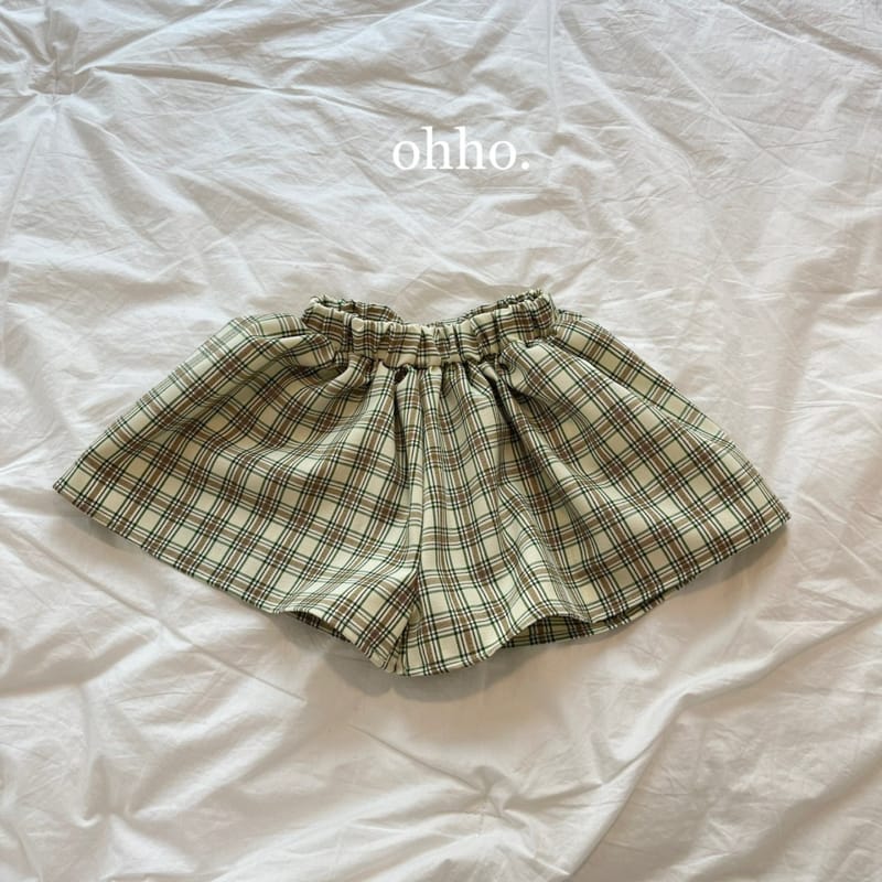 Ohho - Korean Children Fashion - #childofig - Butter Check Skirt Pants