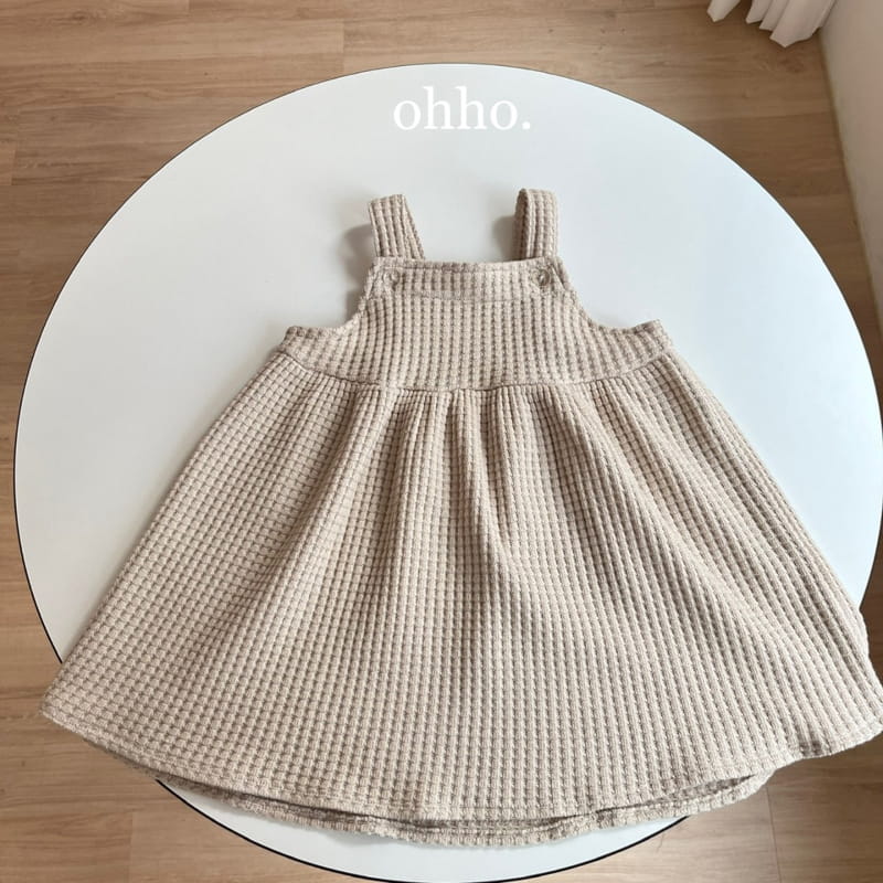 Ohho - Korean Children Fashion - #childrensboutique - Croiffle Dungarees Skirt