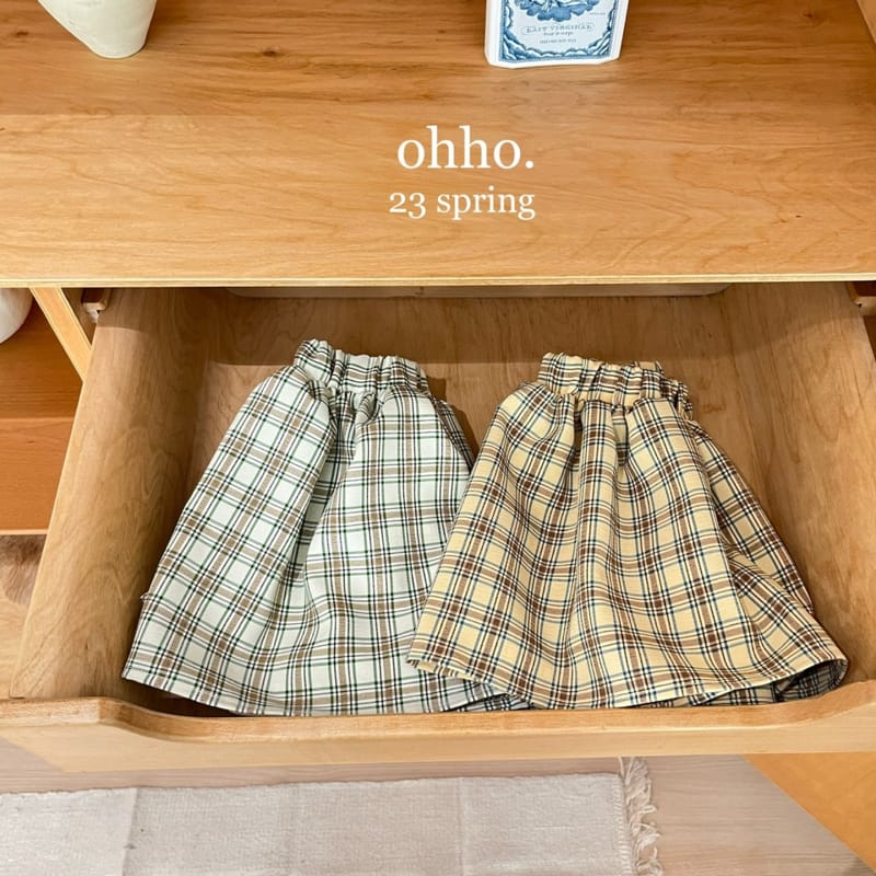 Ohho - Korean Children Fashion - #childrensboutique - Butter Check Skirt Pants - 3