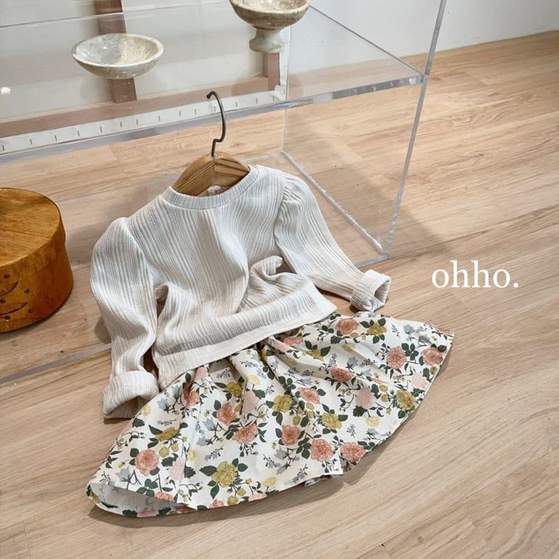 Ohho - Korean Children Fashion - #discoveringself - Floral Skirt Pants - 8