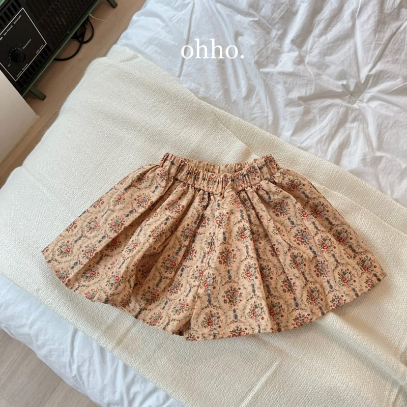 Ohho - Korean Children Fashion - #prettylittlegirls - Floral Skirt Pants