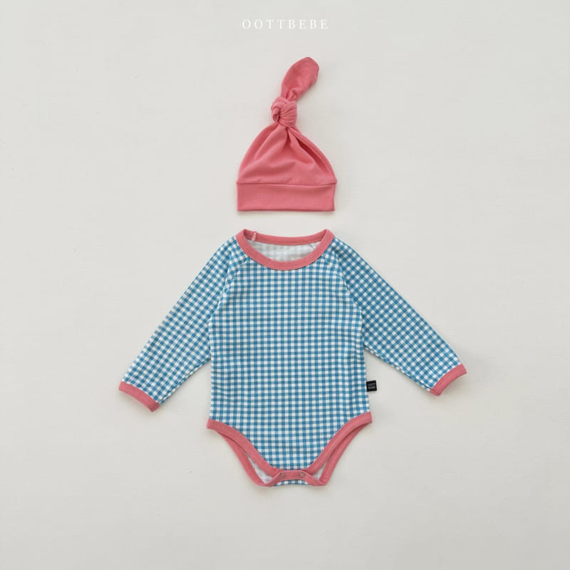 Oott Bebe - Korean Baby Fashion - #babyboutique - Check Bodysuit - 2