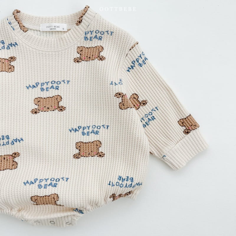 Oott Bebe - Korean Baby Fashion - #babyfashion - Happy Waffle Bodysuit - 6