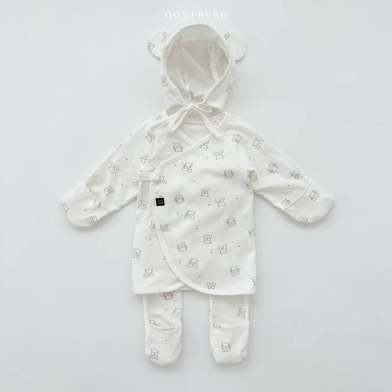 Oott Bebe - Korean Baby Fashion - #babyfever - Mild Bear Bonnet - 5