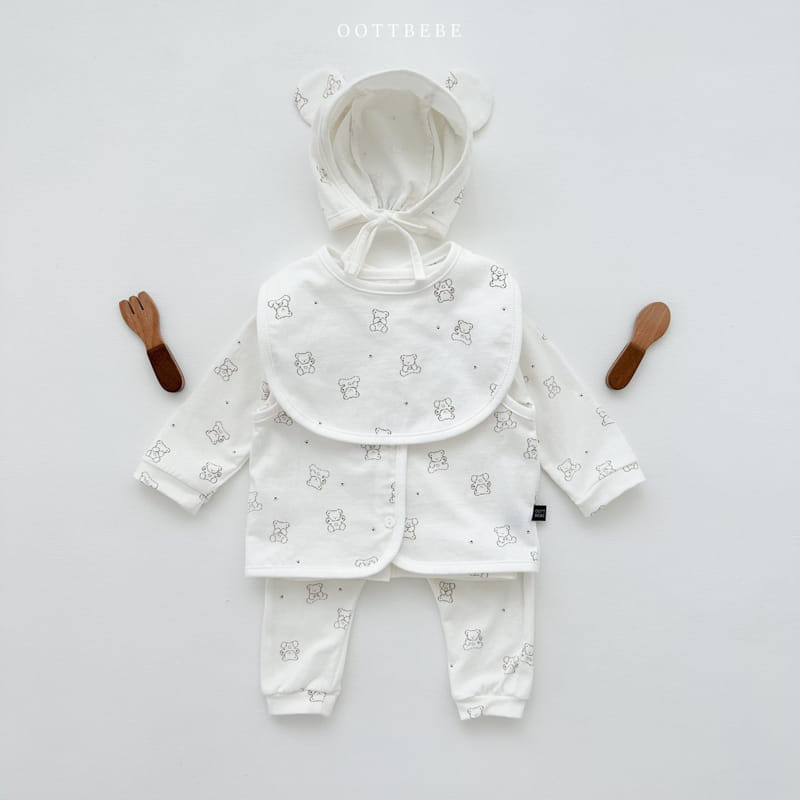 Oott Bebe - Korean Baby Fashion - #babylifestyle - Mild Bear Bonnet - 7