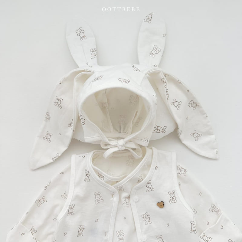 Oott Bebe - Korean Baby Fashion - #babylifestyle - Mild Bunny Bonnet - 6