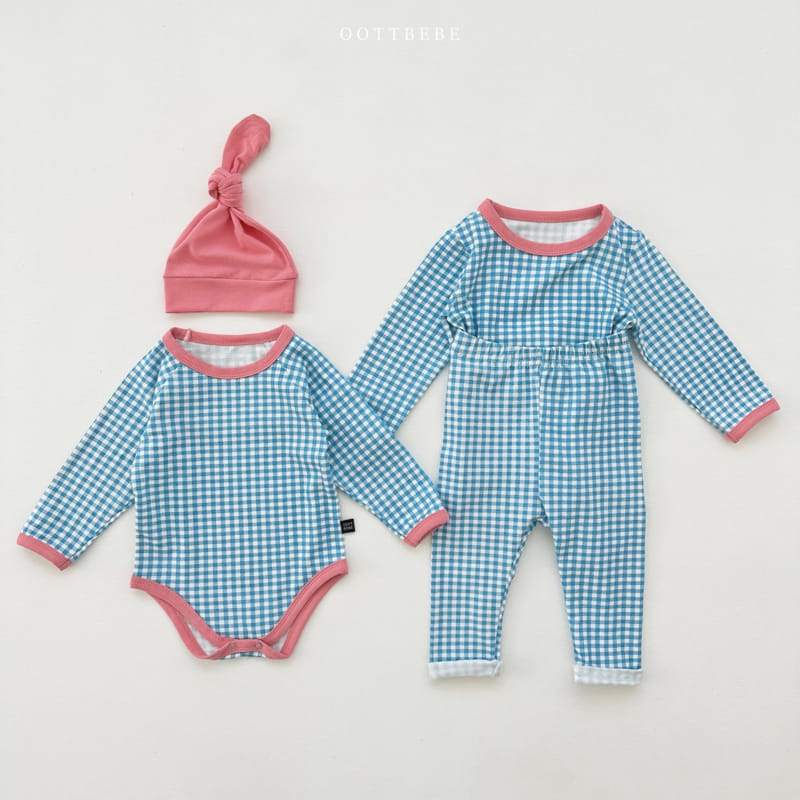 Oott Bebe - Korean Baby Fashion - #babyoninstagram - Check Bodysuit - 10