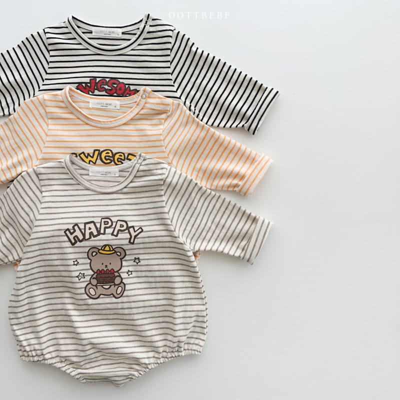 Oott Bebe - Korean Baby Fashion - #babyoninstagram - Dessert Piping Bodysuit - 5