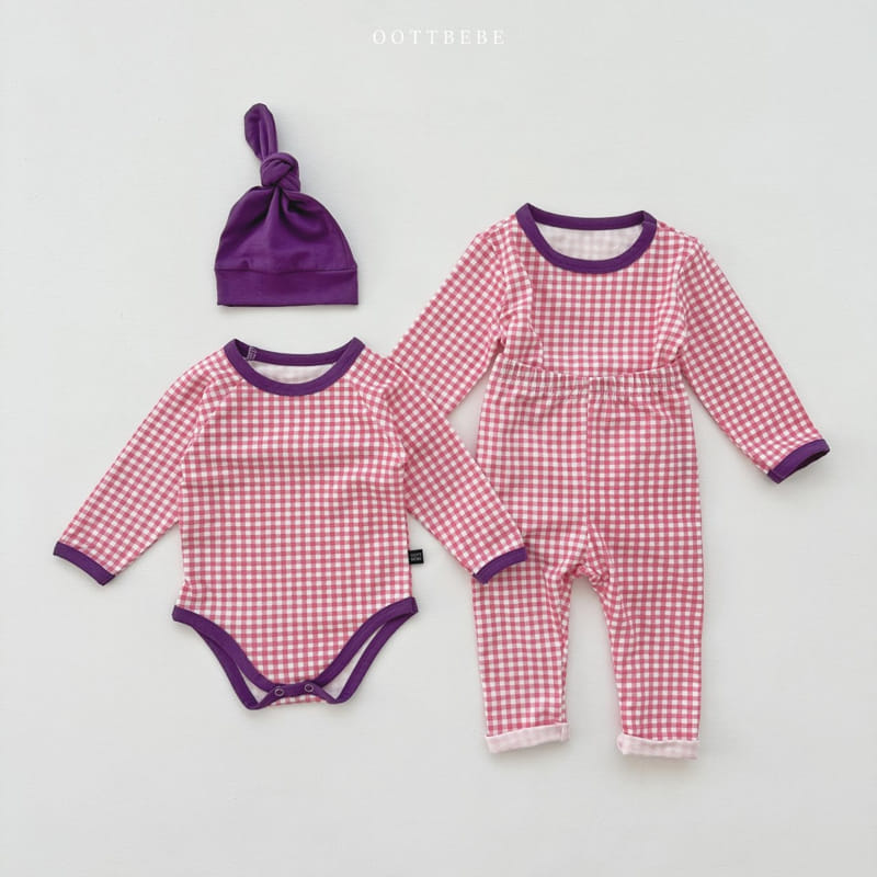 Oott Bebe - Korean Baby Fashion - #babyootd - Check Bodysuit - 11