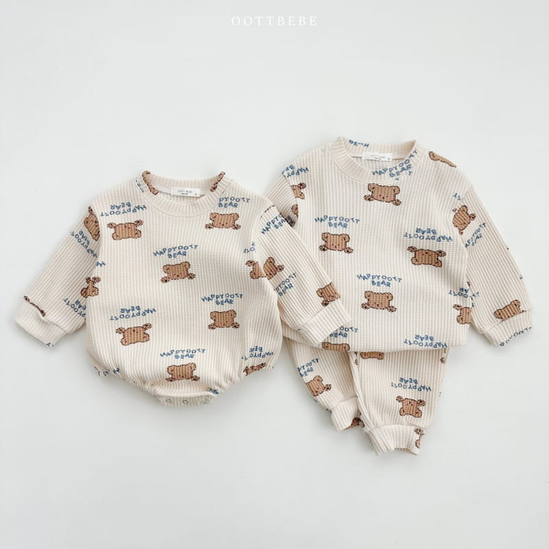 Oott Bebe - Korean Baby Fashion - #babyootd - Happy Waffle Bodysuit - 11