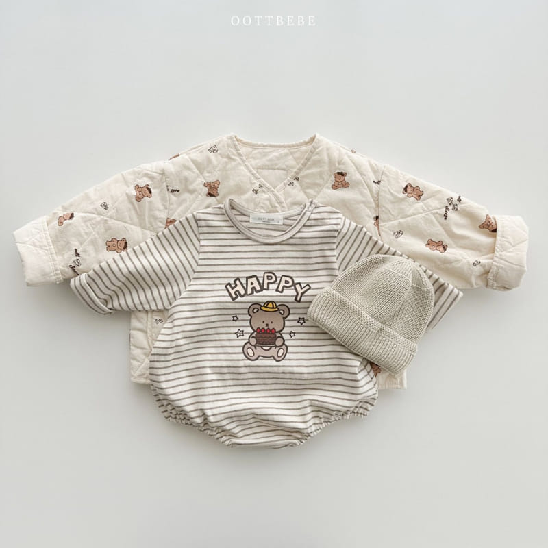 Oott Bebe - Korean Baby Fashion - #babyootd - Dessert Piping Bodysuit - 6