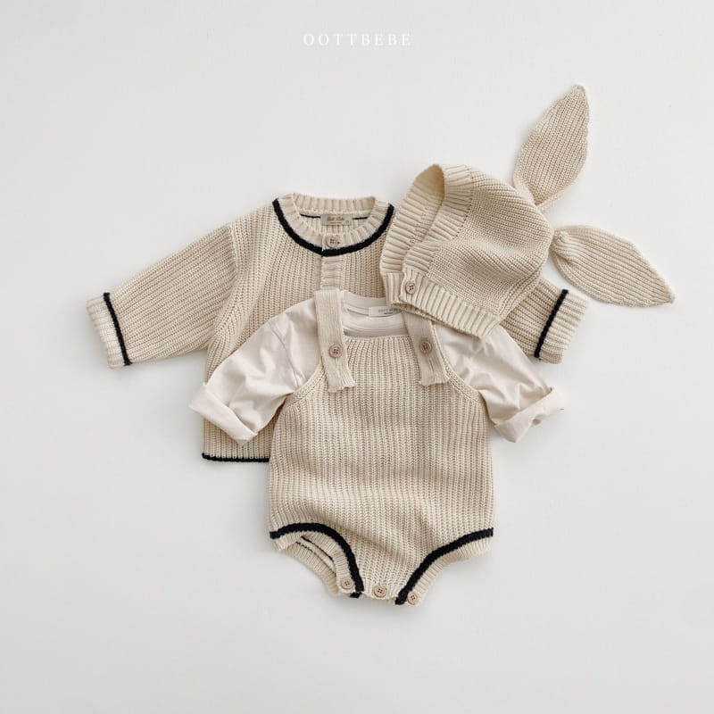 Oott Bebe - Korean Baby Fashion - #babyootd - Hazzi Dungarees Bodysuit - 4