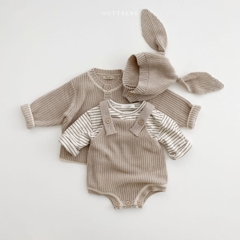 Oott Bebe - Korean Baby Fashion - #babyoutfit - Hazzi Dungarees Bodysuit - 5